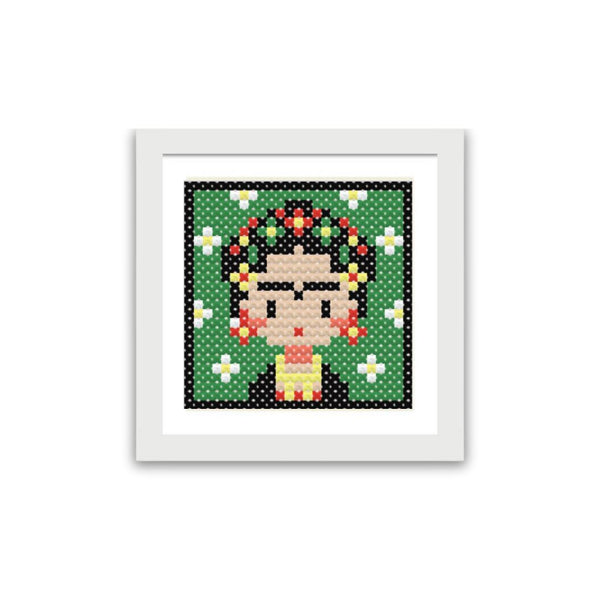 Frida Kahlo (Green Background)